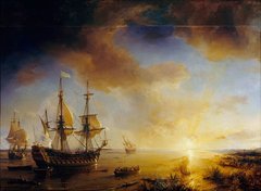 Painting of the La Salle expedition to Texas.