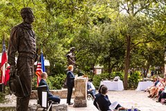 Military ceremony at Cavalry Courtyard