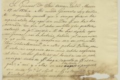 Letter from Goliad commander José Nicolás de la Portilla to General José de Urrea, March 27, 1836.