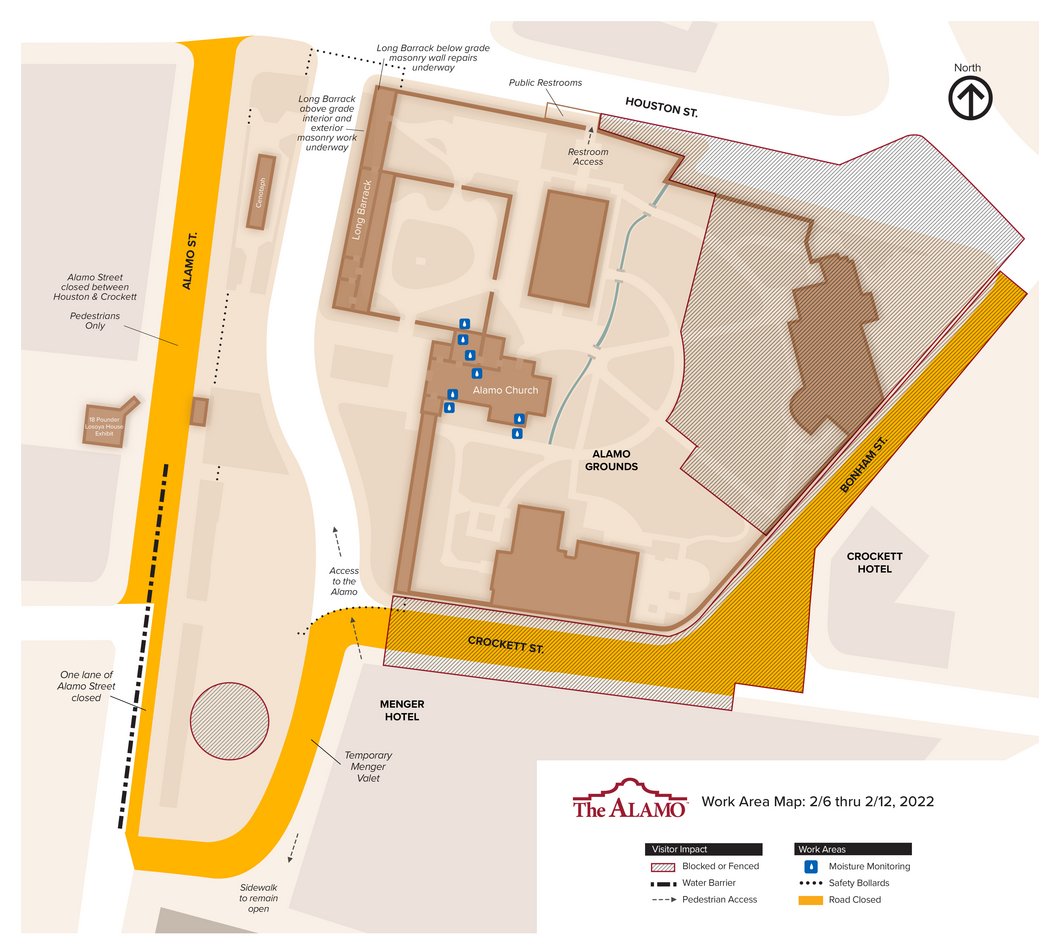 Alamo Area Work Map 2/6 - 2/12 | The Alamo