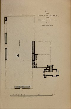 1846 Map depicting the Alamo grounds